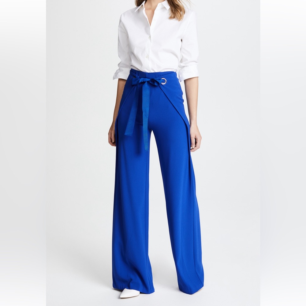 Ramy Brook Alice pants in color called Capri Blue.